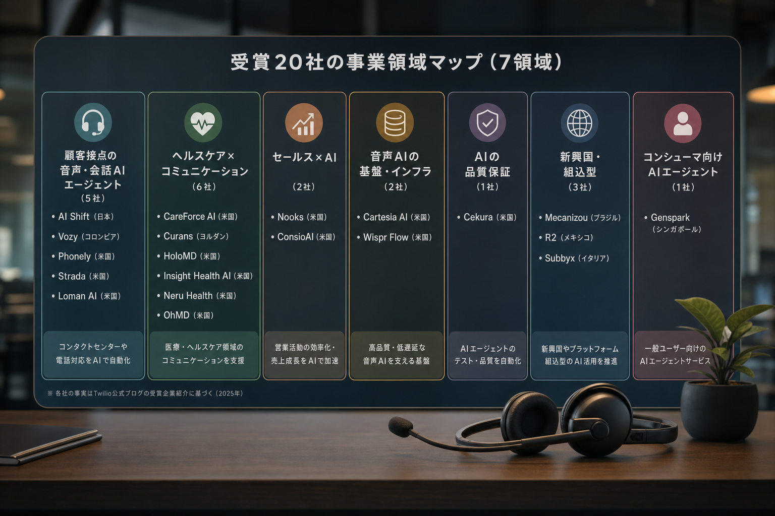2. 受賞20社の解剖：顔ぶれを7つの領域で読む