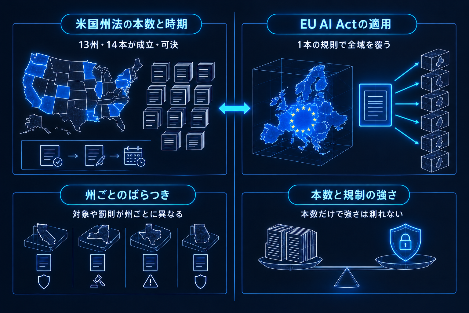 1. 米国で何本の法律が動いたのか