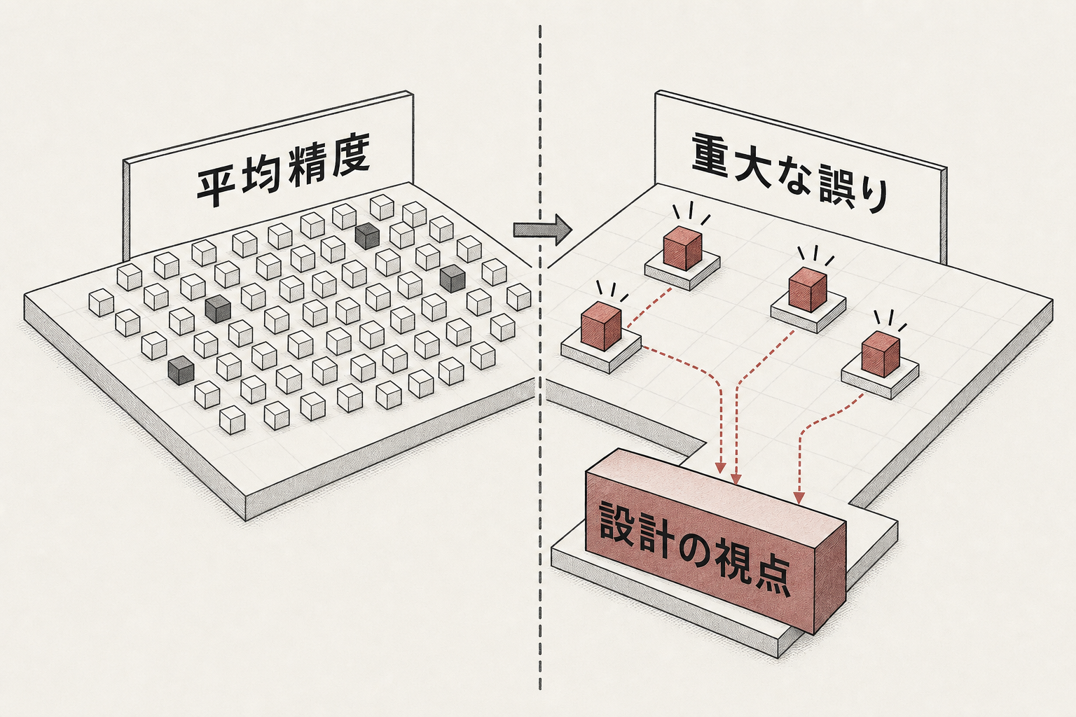 1. 精度の問題は「平均」ではなく「重大な誤り」の問題