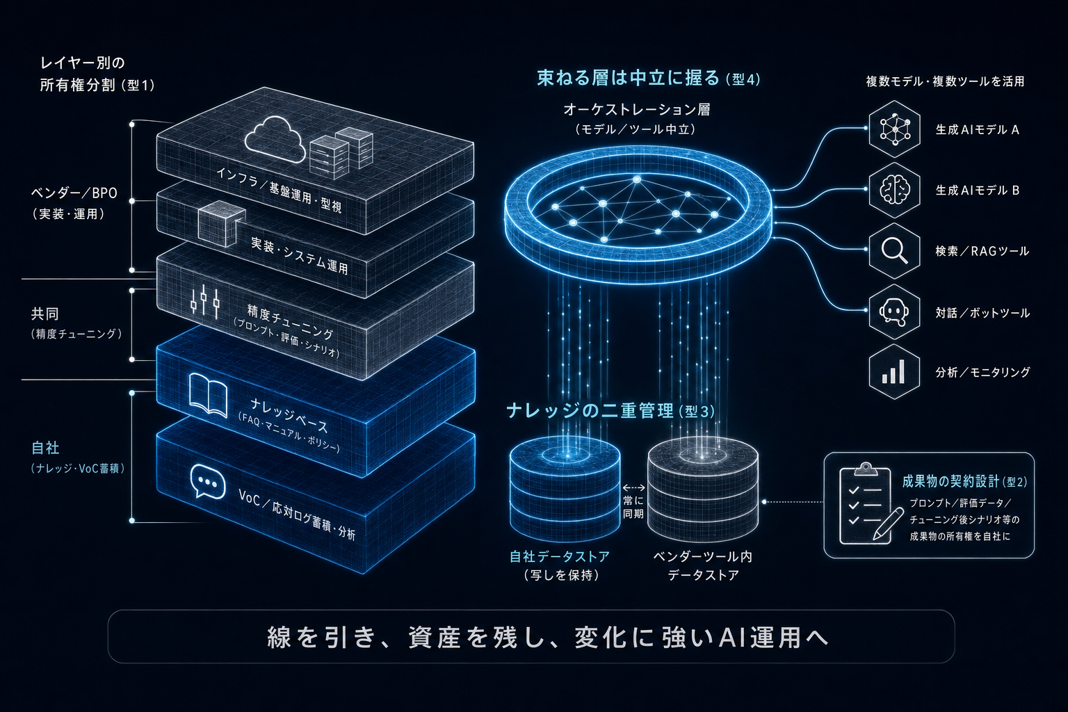分担線を引くための4つの型