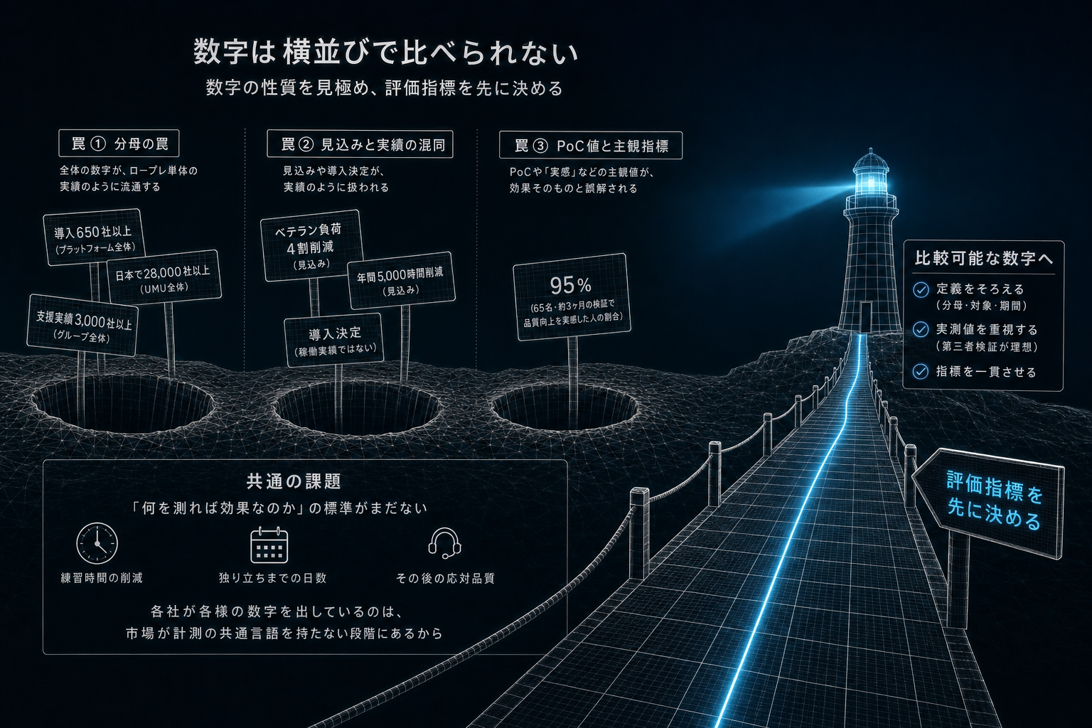 数字の読み方。このカテゴリの数値はなぜ横並び比較できないのか